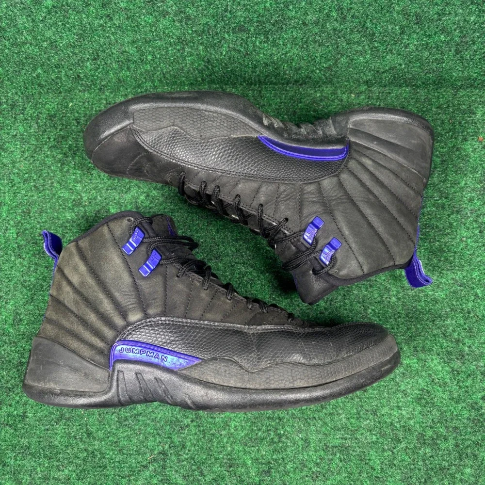 Jordan 12 Retro Dark Concord Black Purple CT8013-005 Mens Sneakers Size 9.5